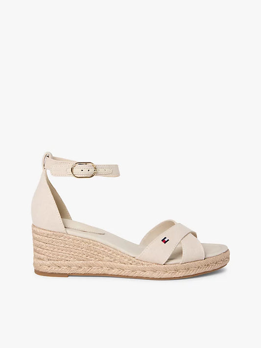 Hemp Crossover Strap Wedge Espadrilles