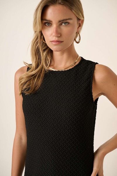 Robe sans manches à encolure ronde et fente latérale Mittoshop