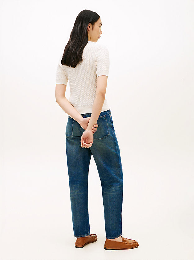 Cable Knit Short Sleeve Jumper