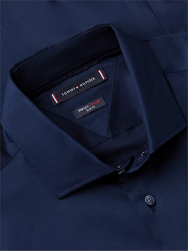 New York Label Flex Slim Twill Shirt