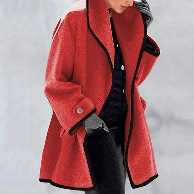 Manteau surdimensionné à capuche boutonné décontracté pour femme
