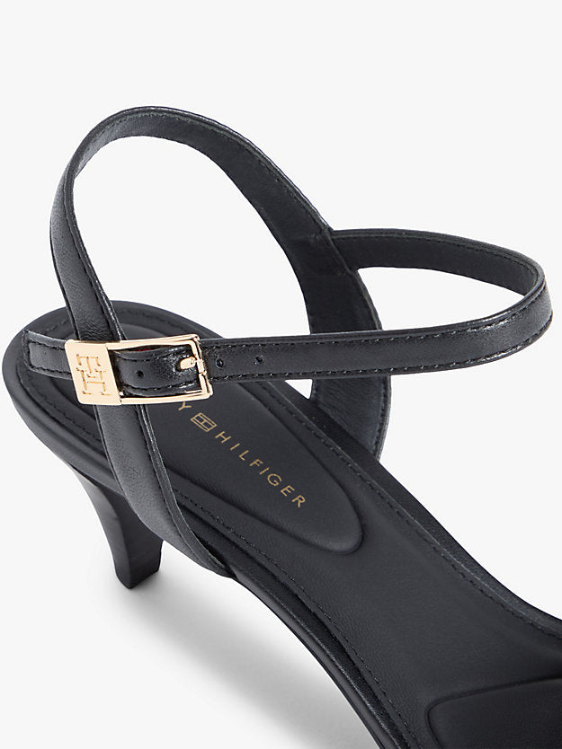 Leather Open Toe Heeled Sandals