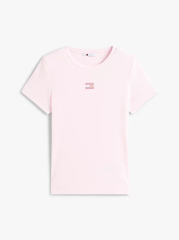Badge Ribbed Slim T-Shirt