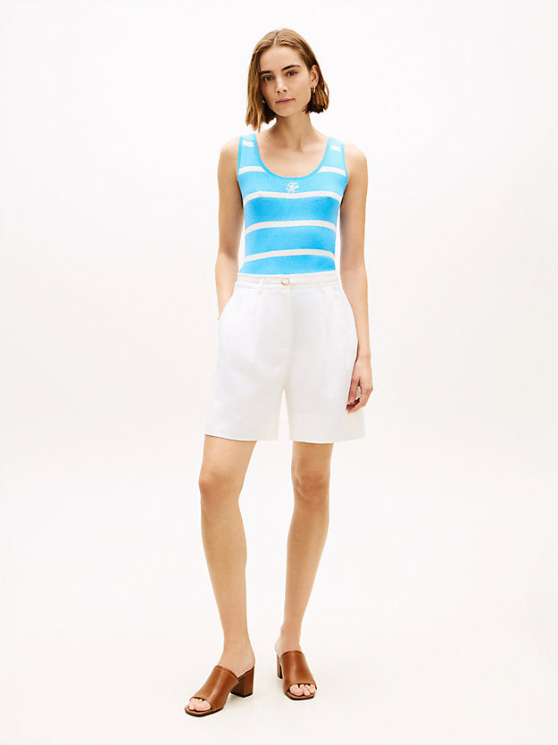 Premium Knit Embroidery Slim Tank Top