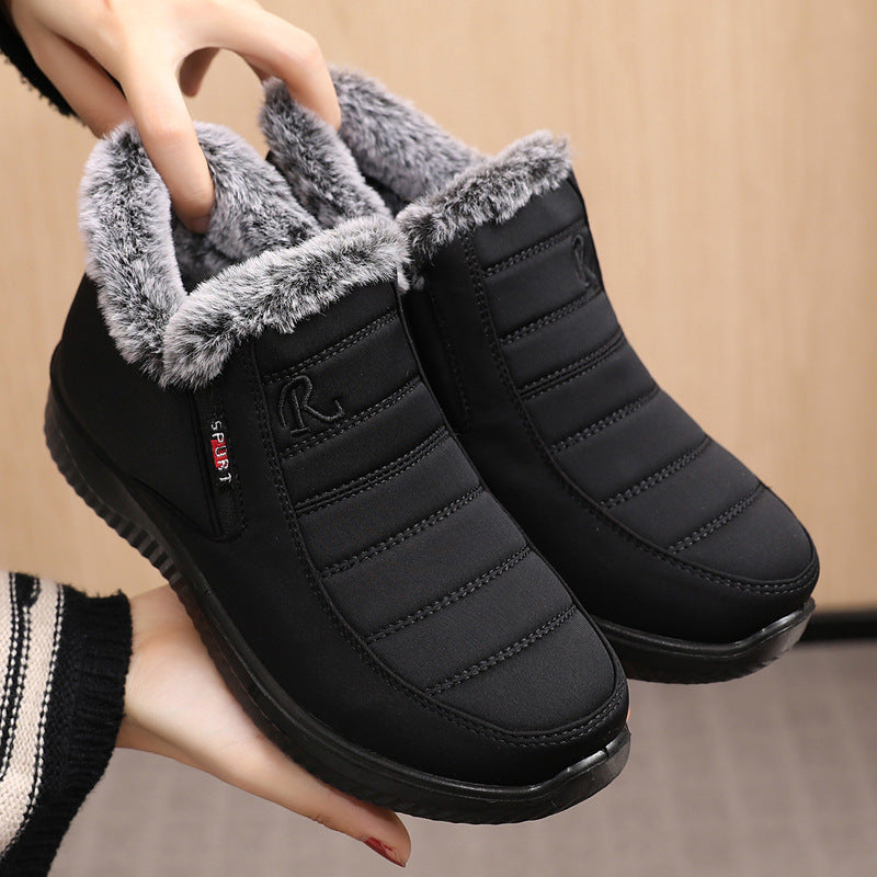 Bottes imperméables en coton doux pour femmes