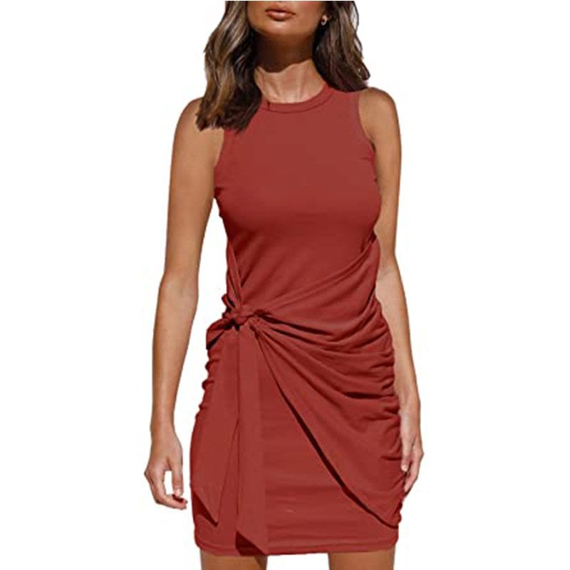 (Plusieurs couleurs) - Robe pull cache-cœur Casula