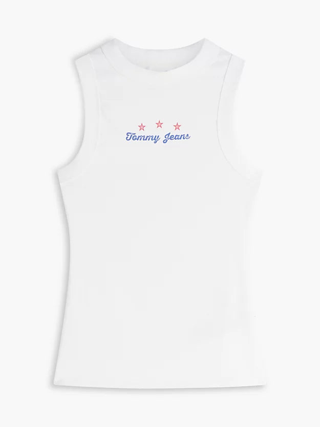 Logo Ribbed Slim Tank Top