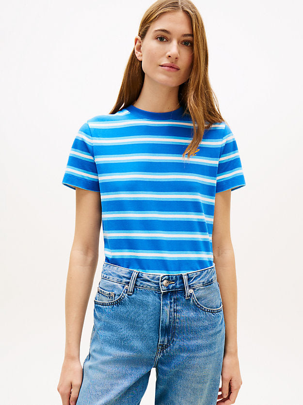 Logo Embroidery Jersey Crew Neck T-Shirt