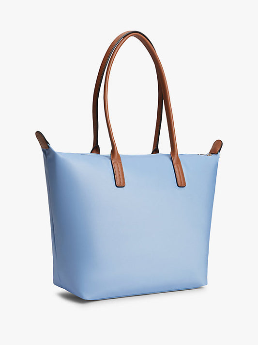 Monogram Contrast Handle Tote Bag