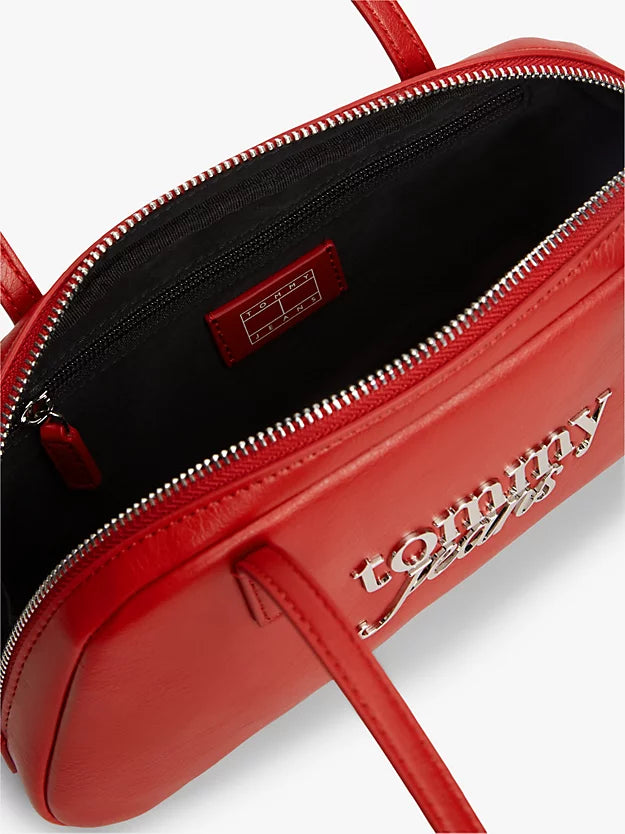 Metal Logo Charm Shoulder Bag