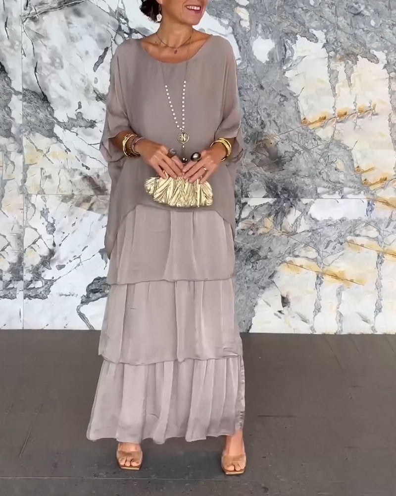 Damen lockeres Kleid im künstlerischen Stil (2 kaufen, kostenloser Versand)