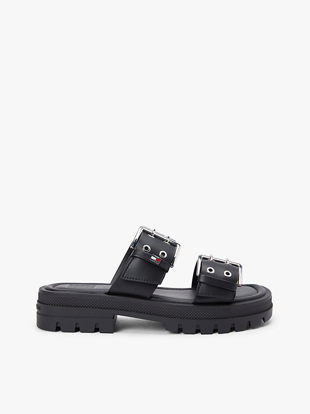 Chunky Cleat Double Buckle Sandals