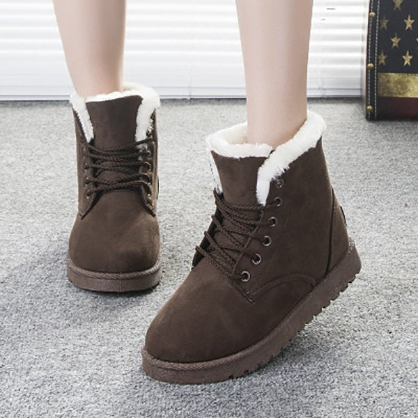 Damen Plüsch-Schneestiefel