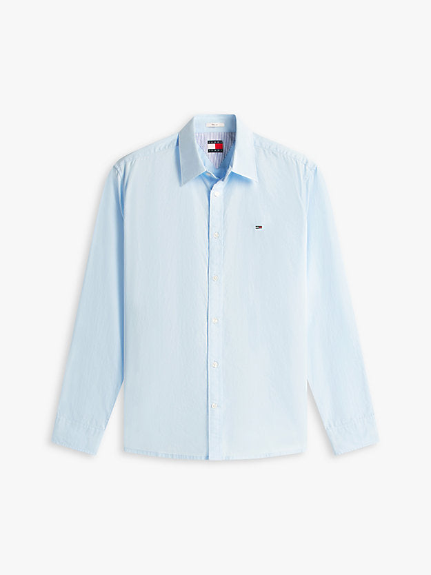 Regular Fit Flag Embroidery Poplin Shirt