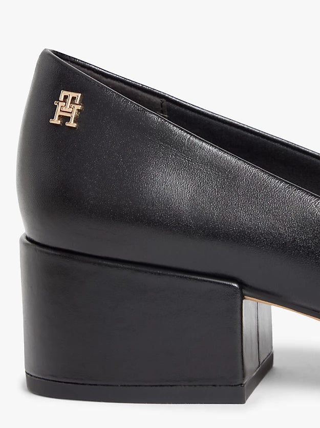Leather Mary Jane Block Heels