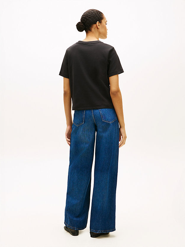Boxy Interlock Knit T-Shirt