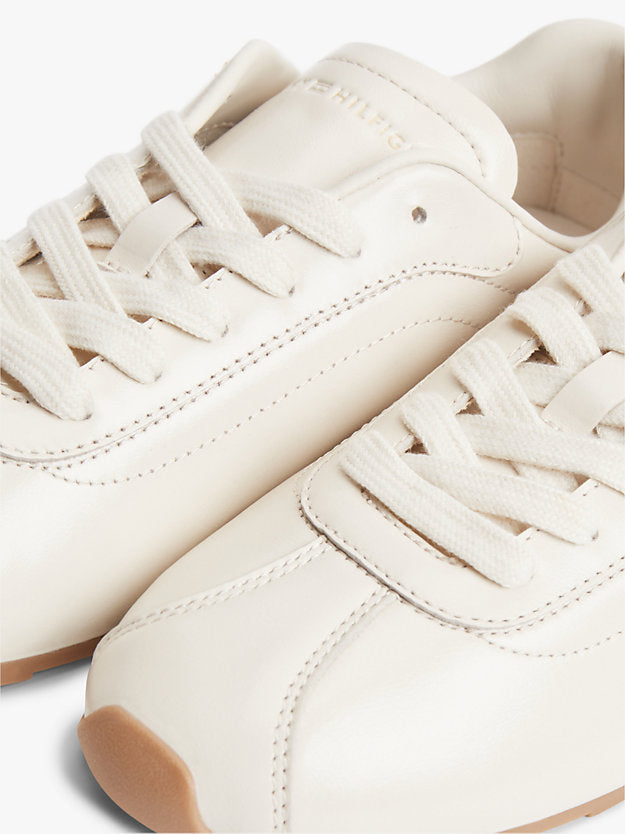 Monogram Plaque Leather Trainers