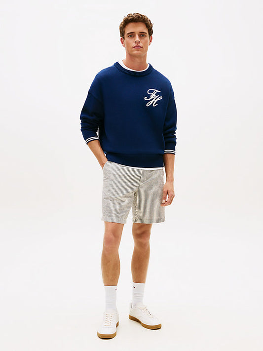 Dover Seersucker Stripe Regular Fit Chino Shorts