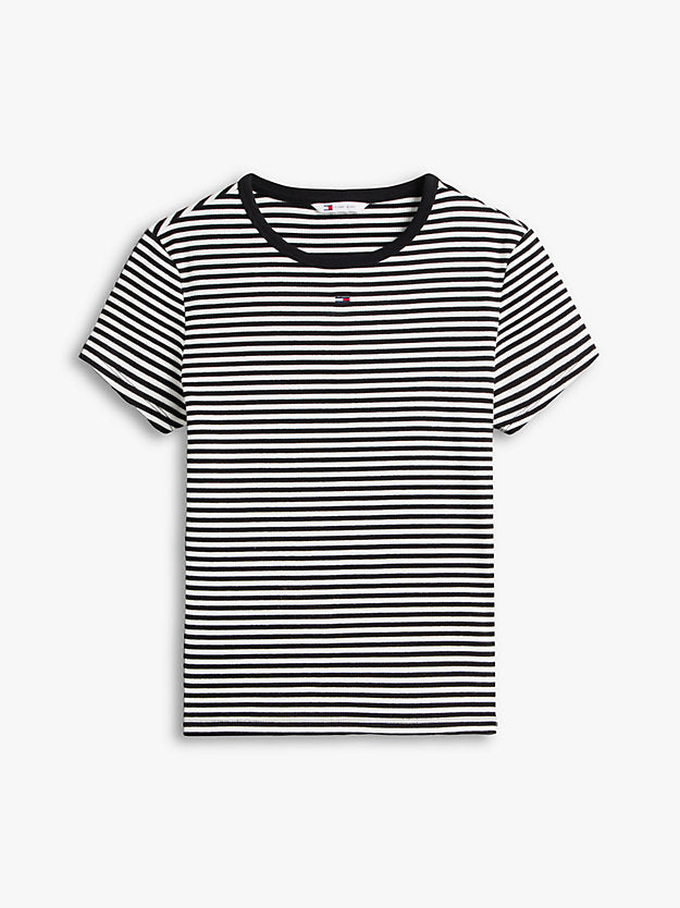 Ribbed Slim Crew Neck T-Shirt