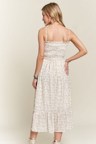 Robe Caraco ADORA à Volants et Ourlet Smockés Fleuris