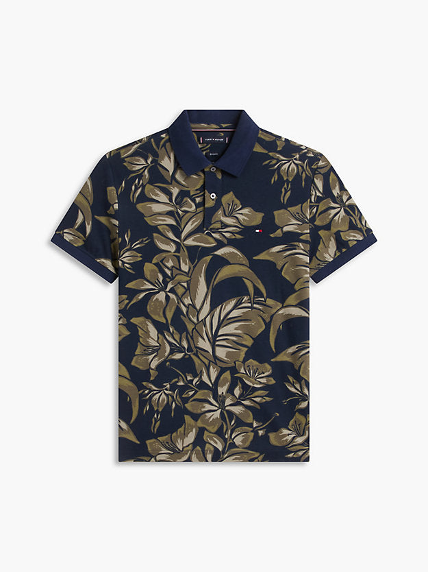 Regular Fit Floral Print Polo Shirt