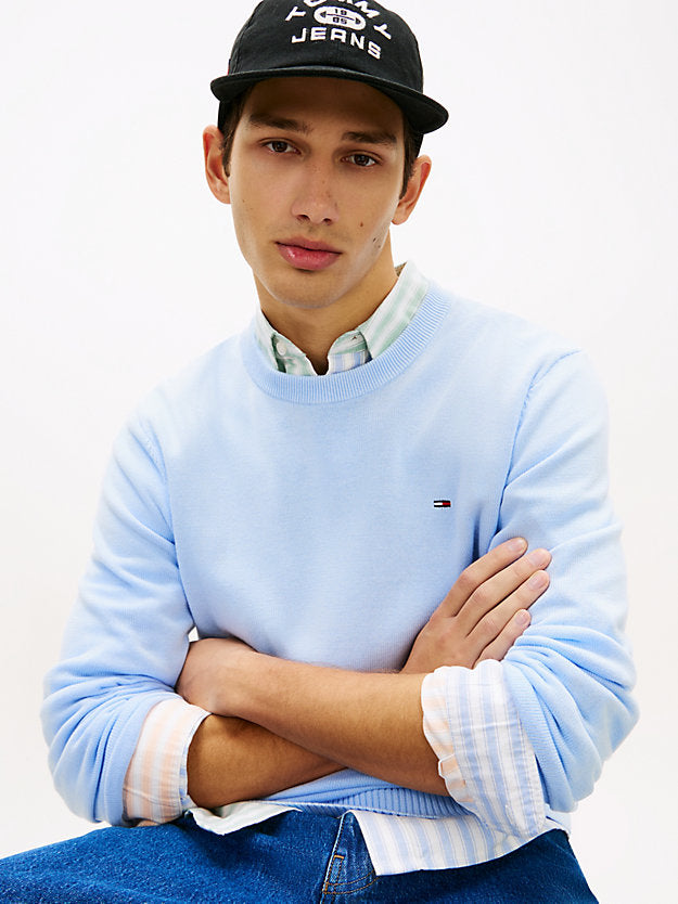 Flag Embroidery Lightweight Slim Jumper