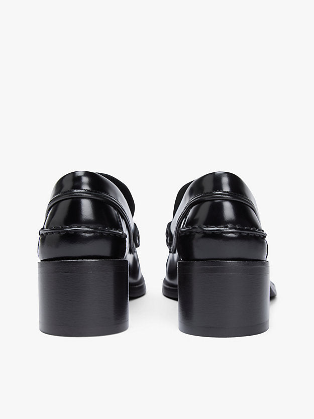 Patent Leather Block Heel Loafers