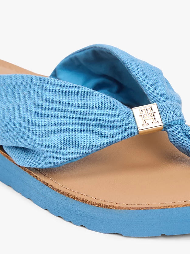 Monogram Plaque Hemp Flip-Flops