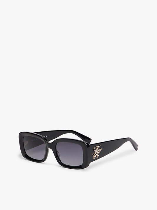 Logo Plaque Rectangular Sunglasses