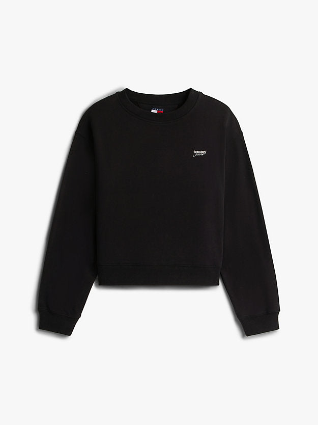 Athleisure Metallic Logo Relaxed Sweatshirt