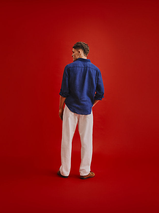 Regular Fit Washed Pure Linen Shirt