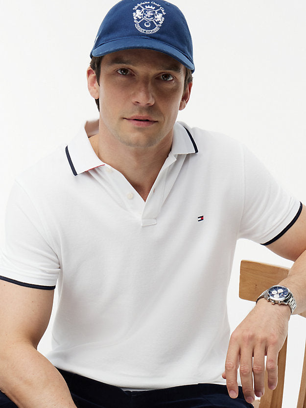 Regular Fit Tipped Pique Polo Shirt