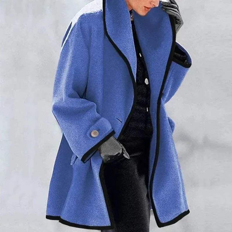 Manteau surdimensionné à capuche boutonné décontracté pour femme