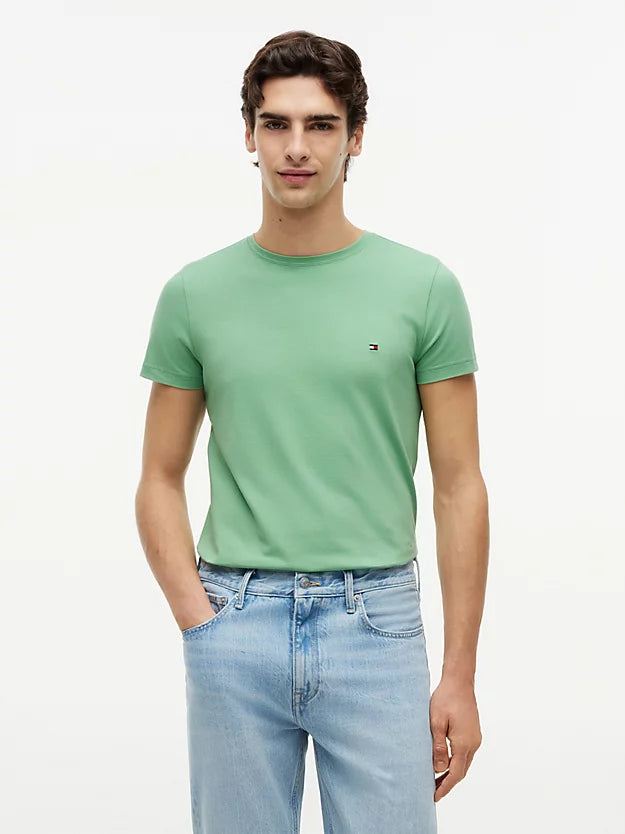Flag Embroidery Slim Jersey T-Shirt