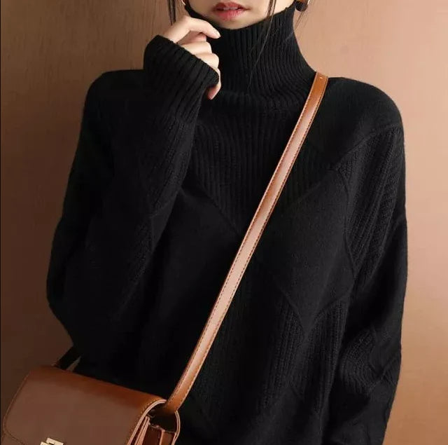 KASCHMIRROLLKRAGENPULLOVER UND STRICKJACKE