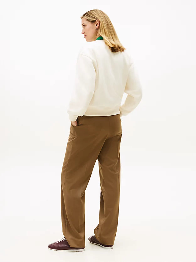 Logo Embroidery Fleece Sweatshirt