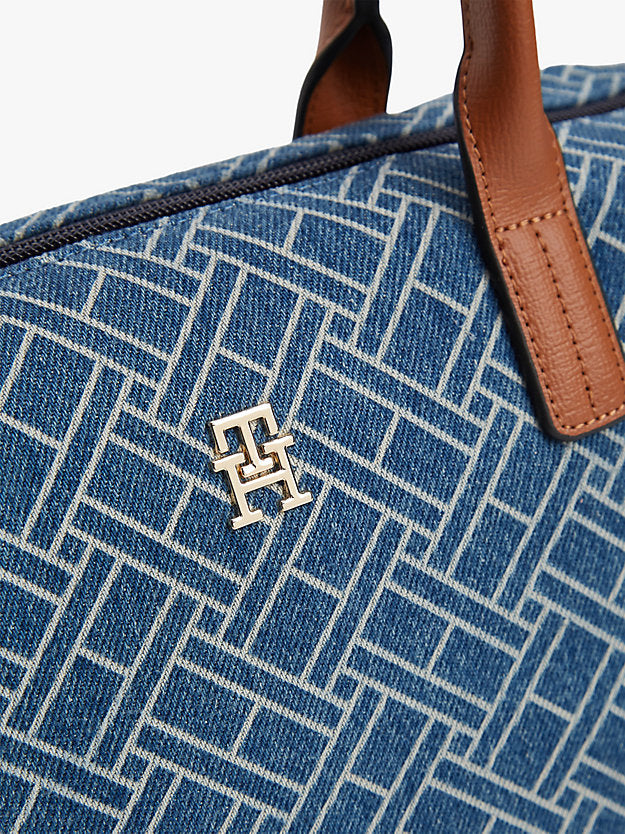 Flag Denim Crossbody Tote Bag