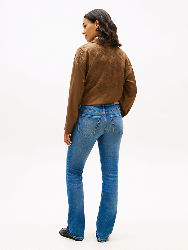 Heritage Whiskered Mid Rise Bootcut Jeans