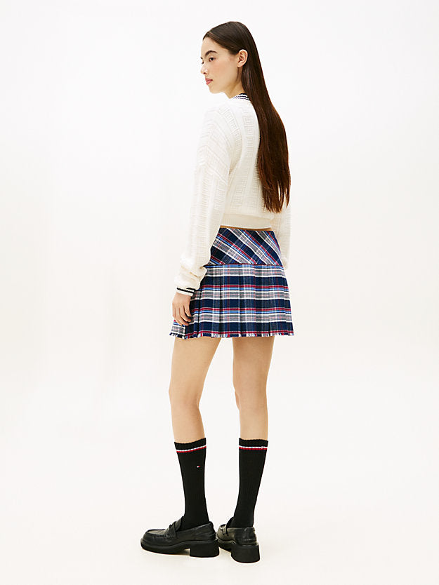 Tartan Check Pleated Mini Skirt