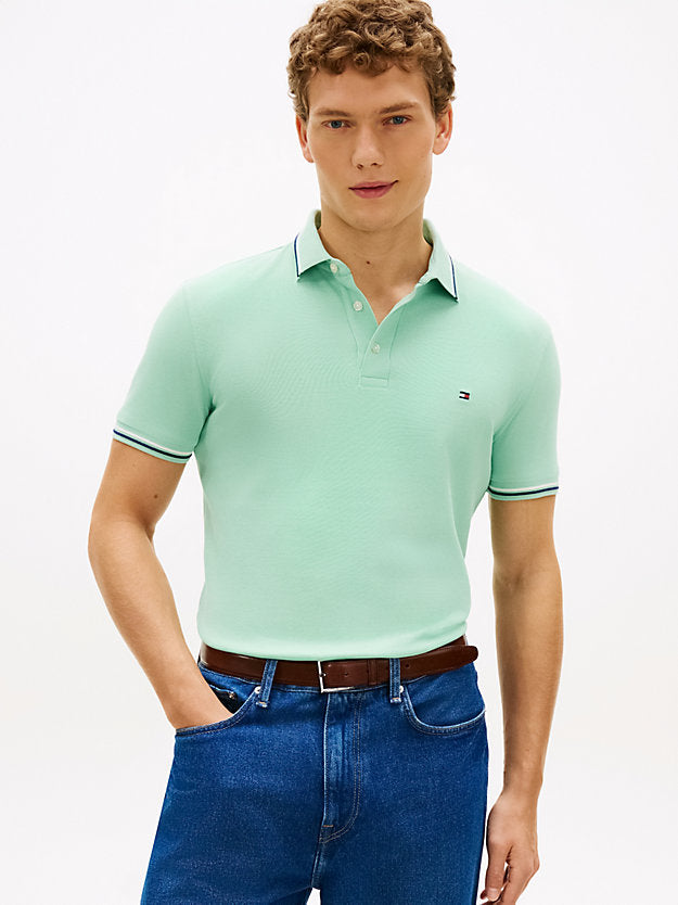 Slim Fit Tipped Pique Polo Shirt