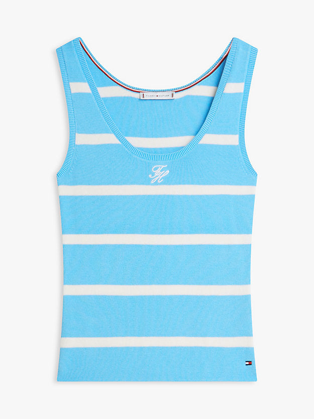 Premium Knit Embroidery Slim Tank Top
