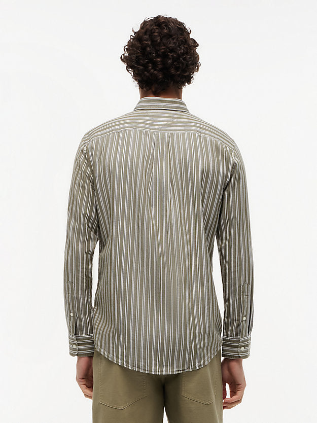 Regular Fit Textured Stripe Poplin Shirt