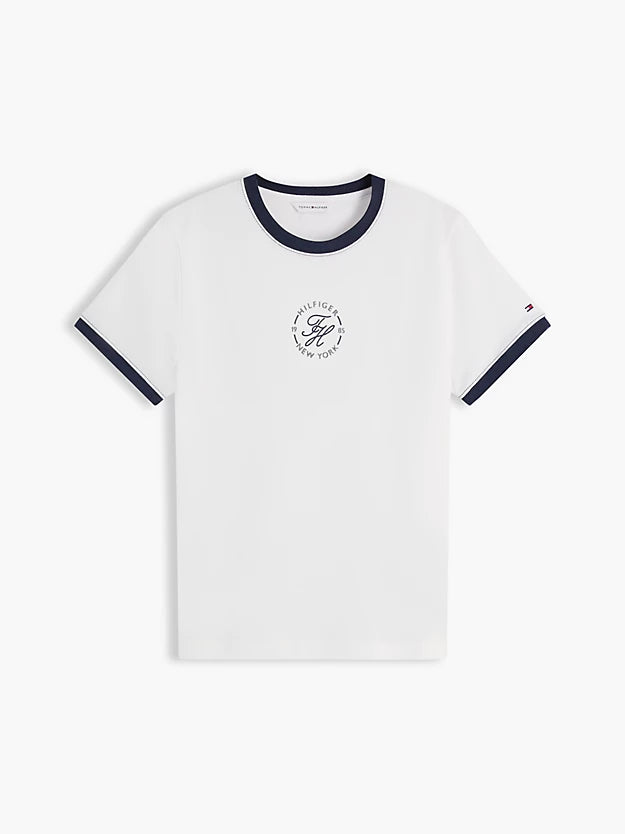 Logo Embroidery Ringer T-Shirt