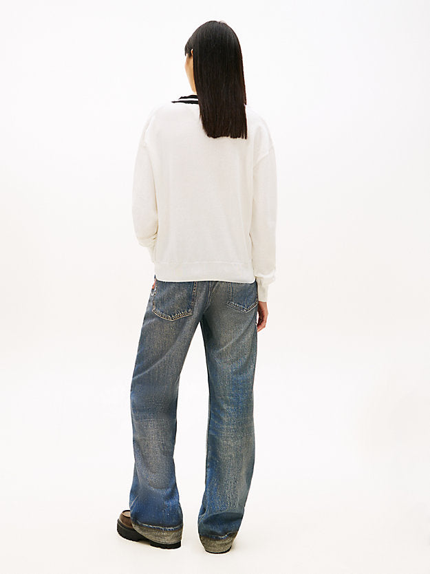 Relaxed Tipped V-Neck Jumper