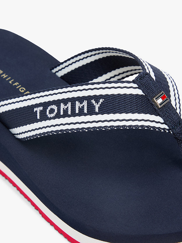 Webbing Strap Signature Wedge Flip-Flops