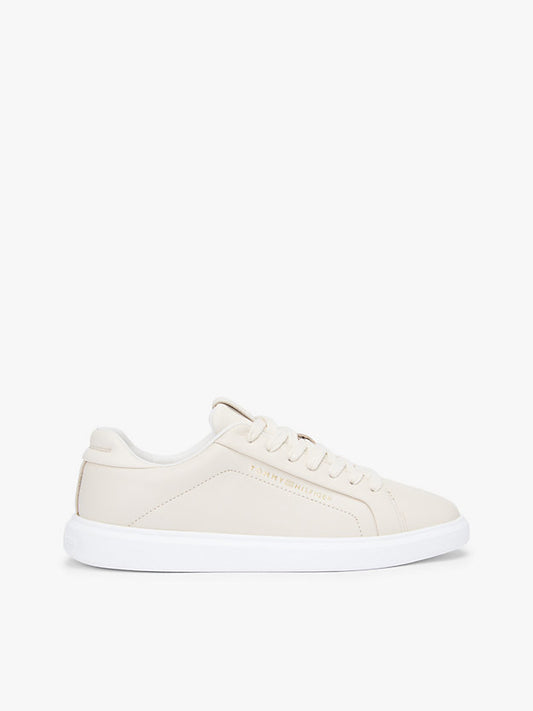 Lightweight Leather Cupsole Court Trainers
