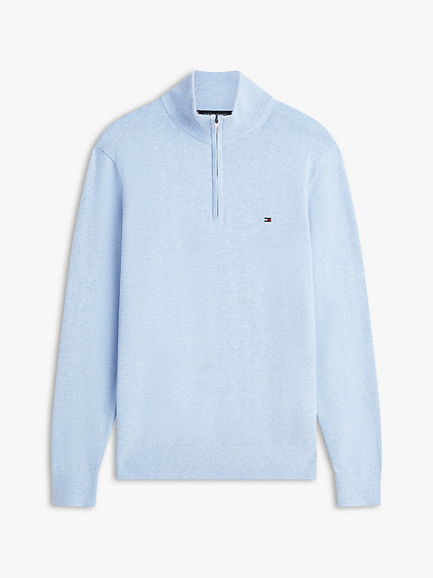 Flag Embroidery Quarter-Zip Jumper