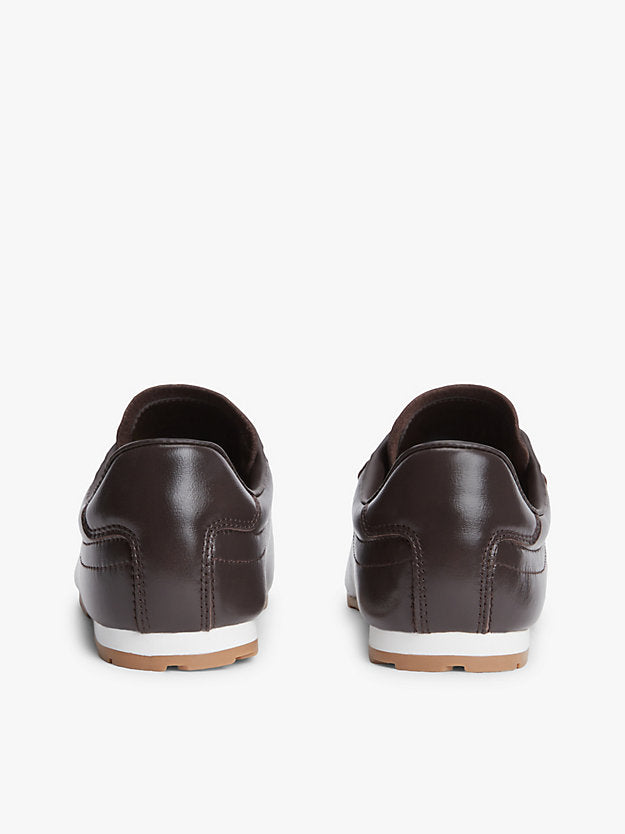 Monogram Plaque Leather Trainers