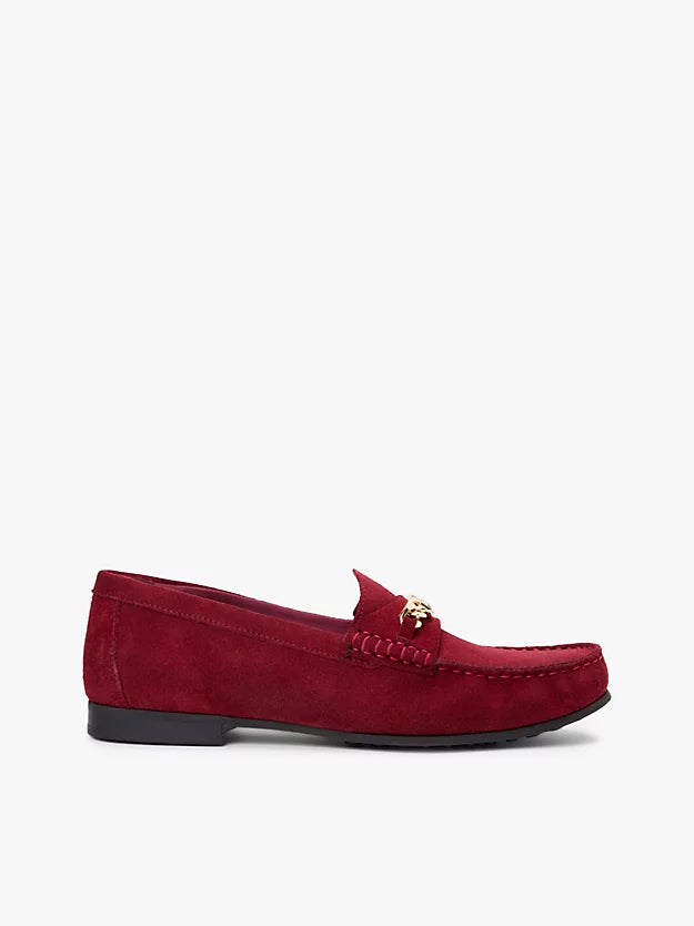 Suede Chain Penny Loafers