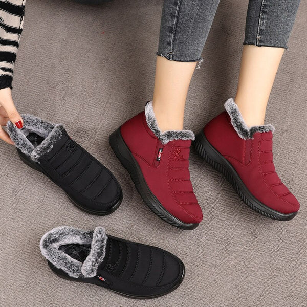 Bottes imperméables en coton doux pour femmes
